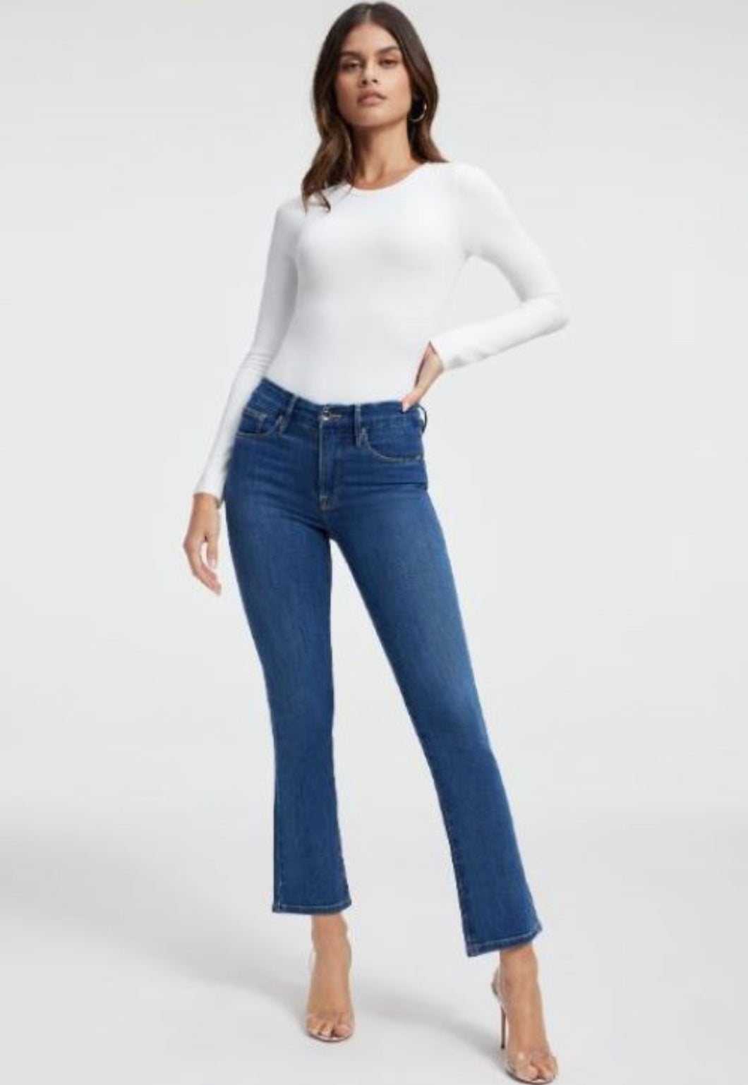 Good American: Good Curve Straight in Blue 858