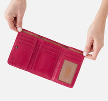 Load image into Gallery viewer, Hobo: Jill Mini Trifold Wallet in Fuchsia
