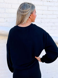 Z Supply: Team Love Long Sleeve Top in Black