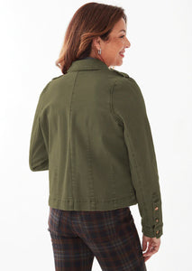 French Dressing Jeans: Vintage Jean Jacket with Euro Twill in Olive