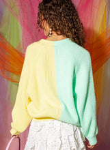 Load image into Gallery viewer, Queen of Sparkles: Pastel Color-Block Bunny Cardigan
