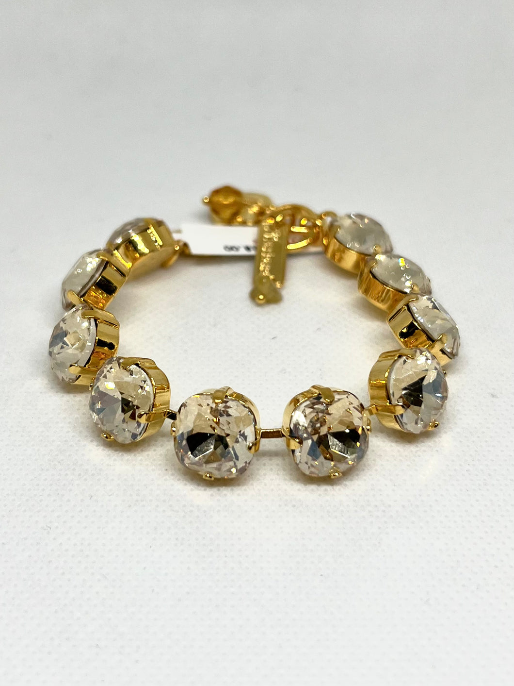 Mariana: Cushion Cut Gold Bracelet in “Golden Shadow”