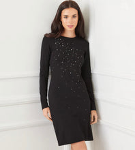 Load image into Gallery viewer, Karen Kane: Sparkle Sheath Dress in Black
