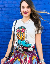 Load image into Gallery viewer, Texas True Threads: Boot Scootin’ Boogie Tee in Heather Dust
