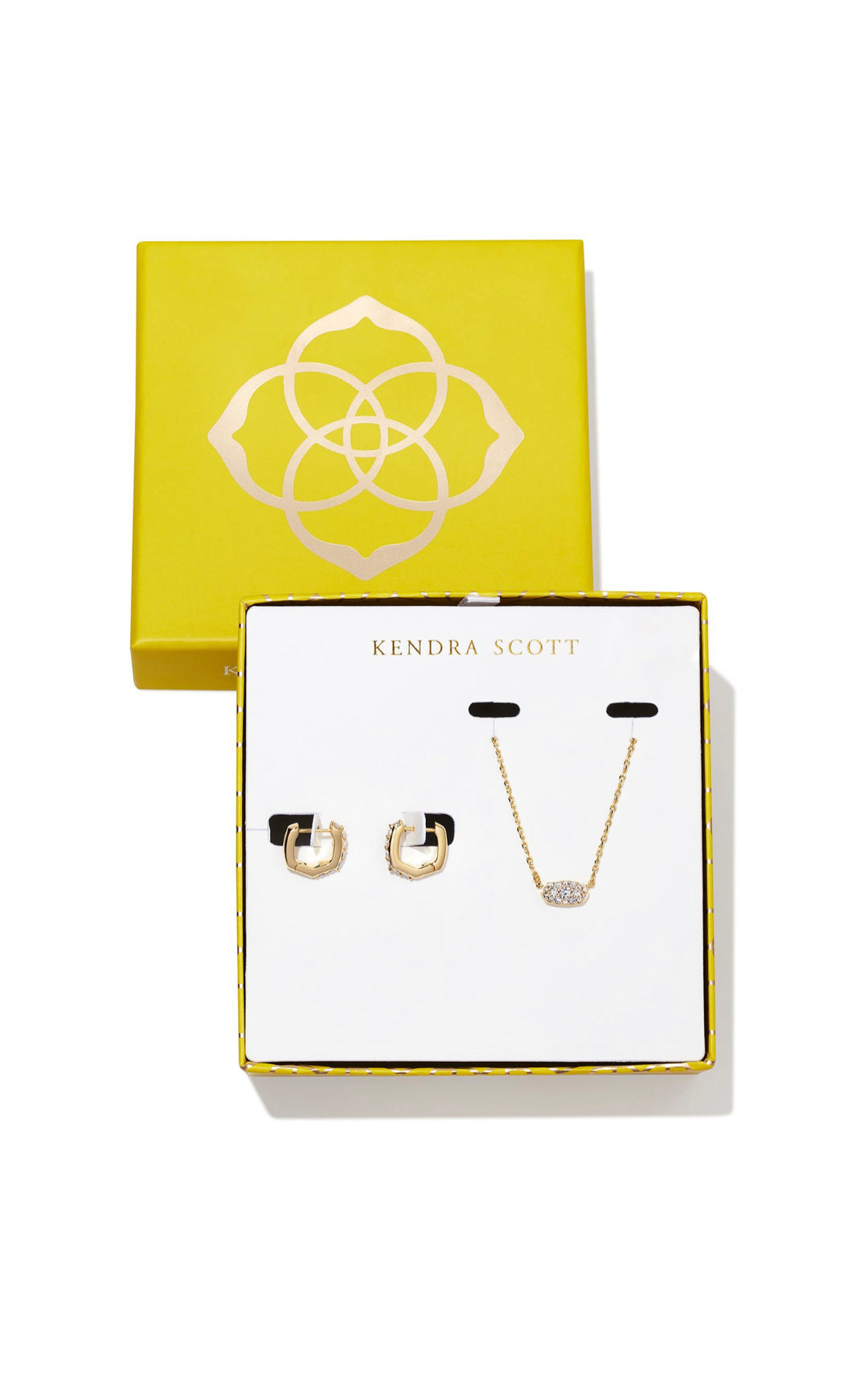 Kendra Scott: Grayson Gold Crystal Huggie & Pendant Gift Set