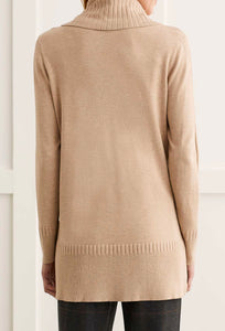 Tribal: Long Sleeve Cowl Neck Sweater in H. Nomad