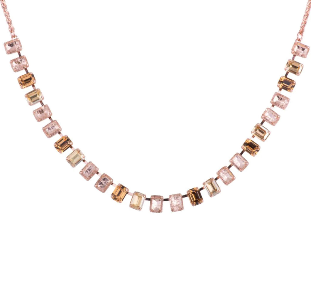 Mariana: Petite Emerald Everyday Necklace in “Desert Rose”
