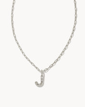 Load image into Gallery viewer, Kendra Scott: Crystal Letter Pendant Necklace in Silver
