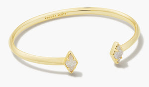 Kendra Scott: Kinsley Cuff Bracelet in Gold Iridescent Drusy