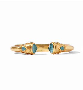 Julie Vos: Cannes Demi Cuff Iridescent Peacock Blue C