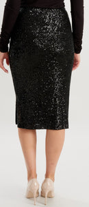 Joseph Ribkoff: Sequin Pencil Skirt in Black 234259