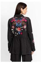 Load image into Gallery viewer, Johnny Was: Mika Drawstring Military Jacket in Black
