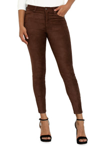Liverpool: Abby Ankle Skinny in Brownstone Suede