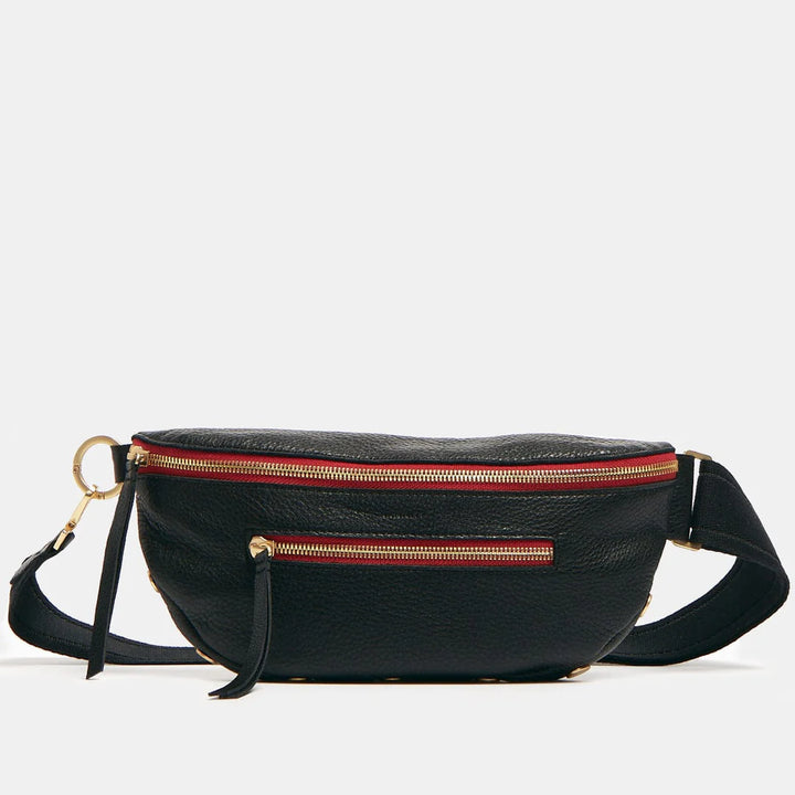Hammitt: Charles Crossbody Med in Black Brushed Gold