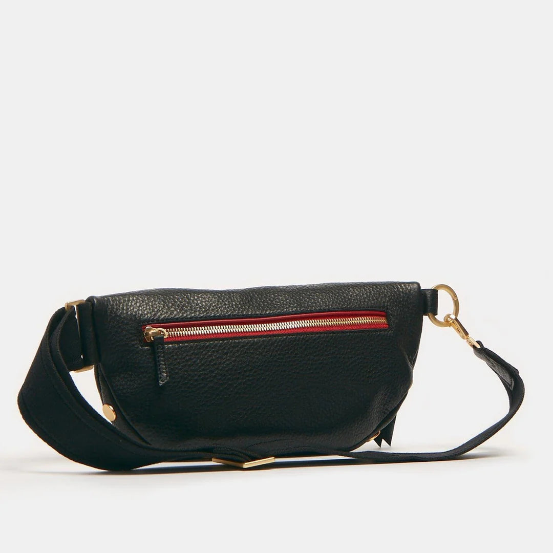 Hammitt: Charles Crossbody Med in Black Brushed Gold