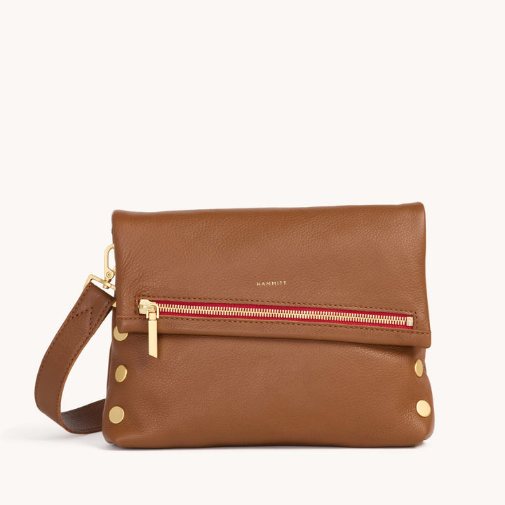 Hammitt: Vip Med in Mahogany Pebble/Brushed Gold