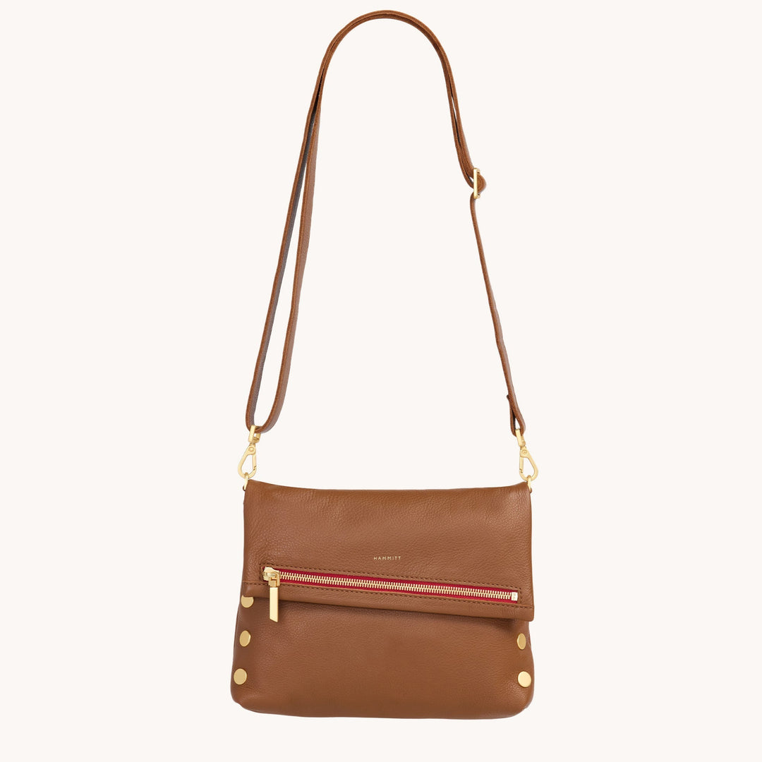Hammitt: Vip Med in Mahogany Pebble/Brushed Gold