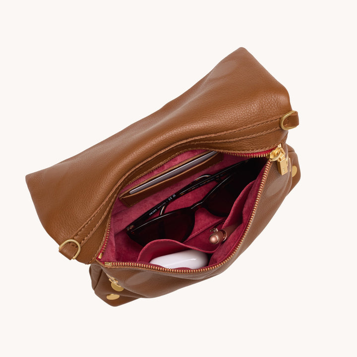 Hammitt: Vip Med in Mahogany Pebble/Brushed Gold