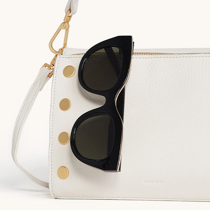 Hammitt: Montana Clutch Sml in Calla Lily/Brushed Gold