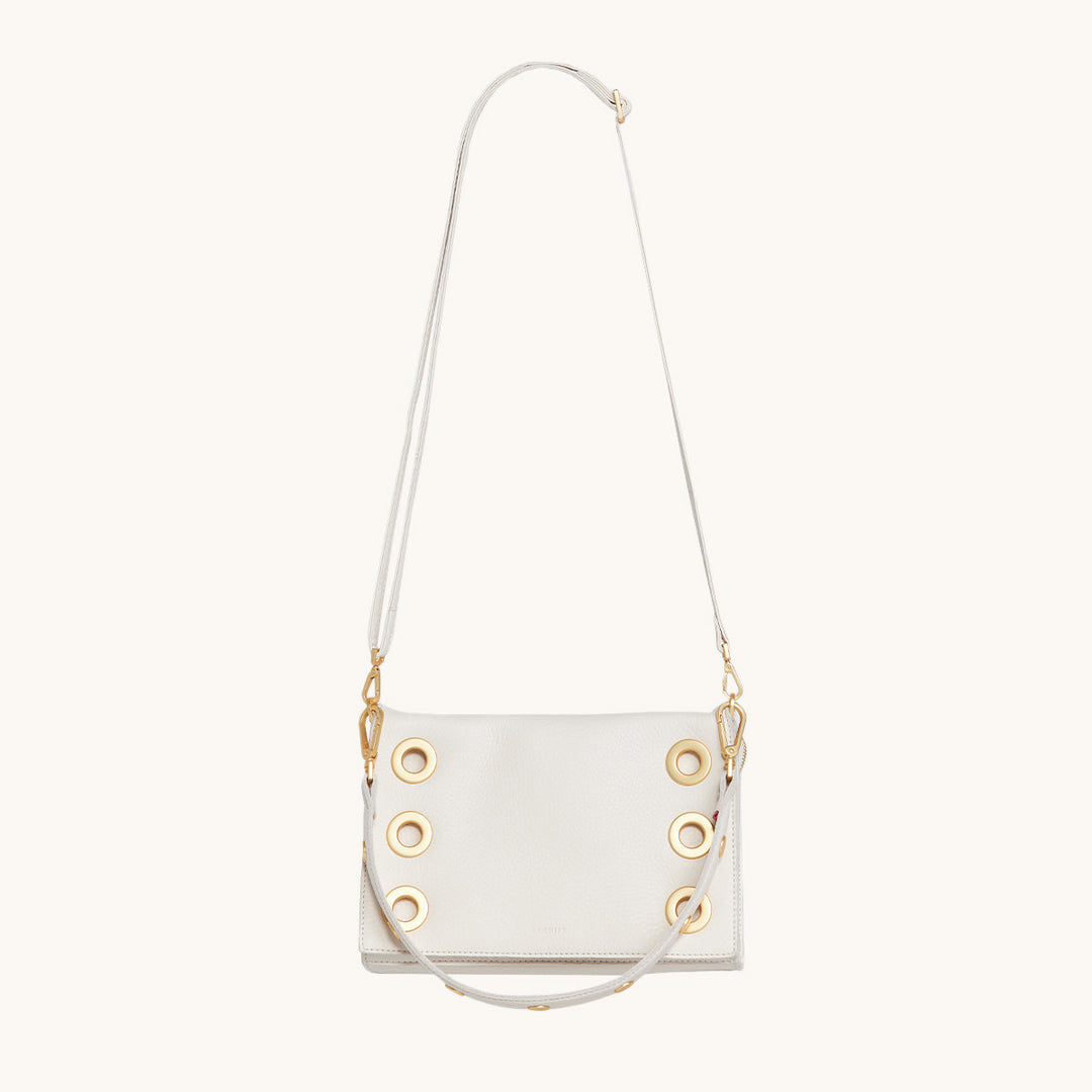 Hammitt: Montana Clutch Sml in Calla Lily/Brushed Gold