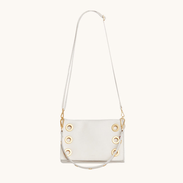 Hammitt: Montana Clutch Sml in Calla Lily/Brushed Gold