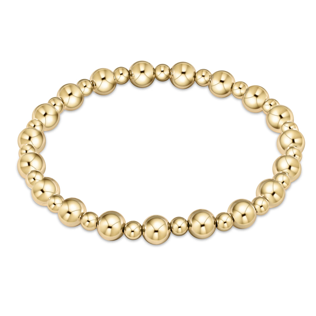 Enewton: Classic Grateful Pattern Bead Bracelet - Gold