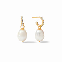 Load image into Gallery viewer, Julie Vos: Odette Pearl Hoop &amp; Charm Earring

