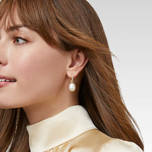 Load image into Gallery viewer, Julie Vos: Odette Pearl Hoop &amp; Charm Earring

