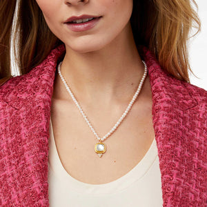 Julie Vos: Tudor Delicate Necklace Iridescent Clear Crystal C