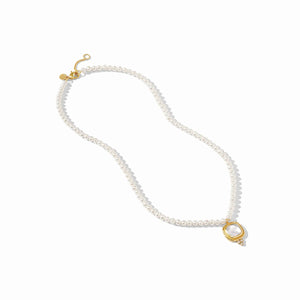 Julie Vos: Tudor Delicate Necklace Iridescent Clear Crystal C