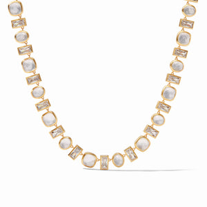 Julie Vos: Antonia Tennis Necklace Iridescent Clear Crystal C