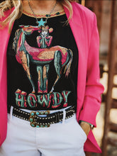 Load image into Gallery viewer, Double D: Horse Girl Top in Black
