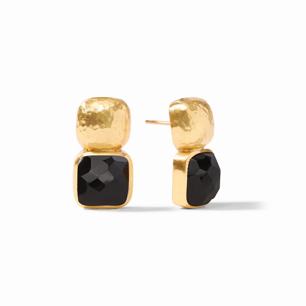 Julie Vos: Catalina Earring in Obsidian Black C