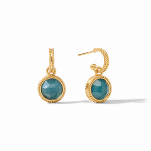 Julie Vos: Fleur-de-Lis Hoop & Charm Earring C