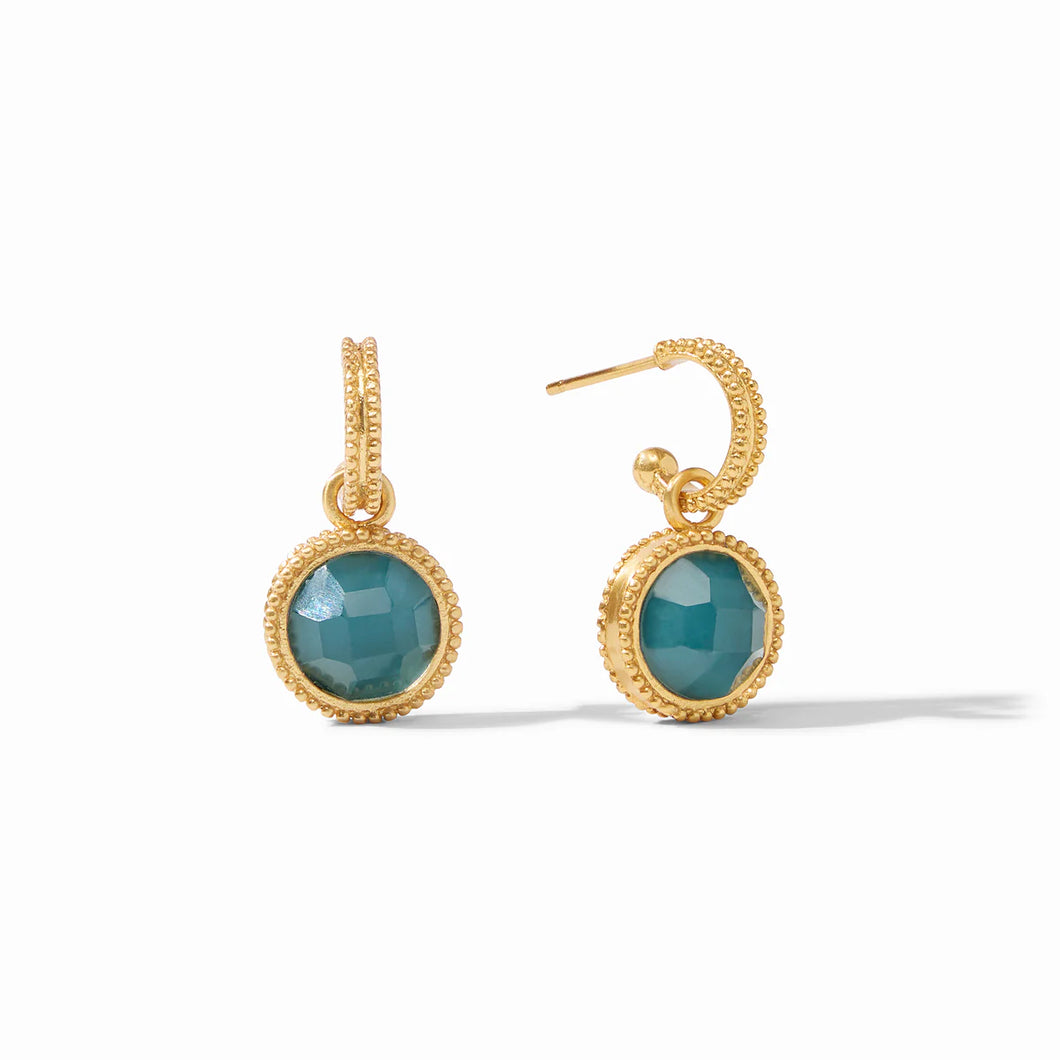 Julie Vos: Fleur-de-Lis Hoop & Charm Earring C