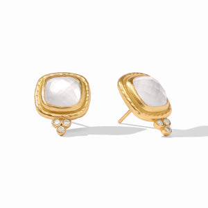 Julie Vos: Tudor Stud in Clear Crystal C
