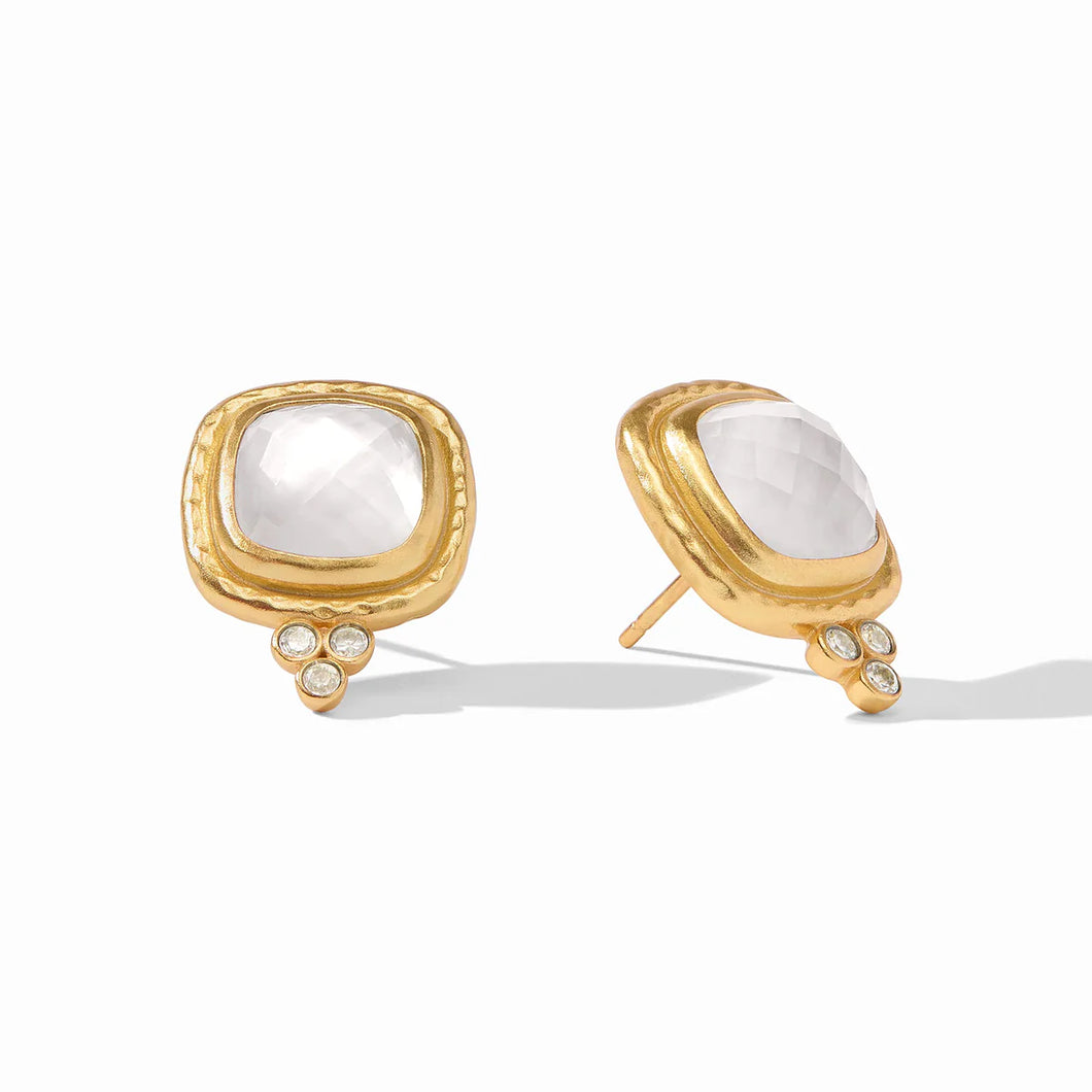 Julie Vos: Tudor Stud in Clear Crystal C