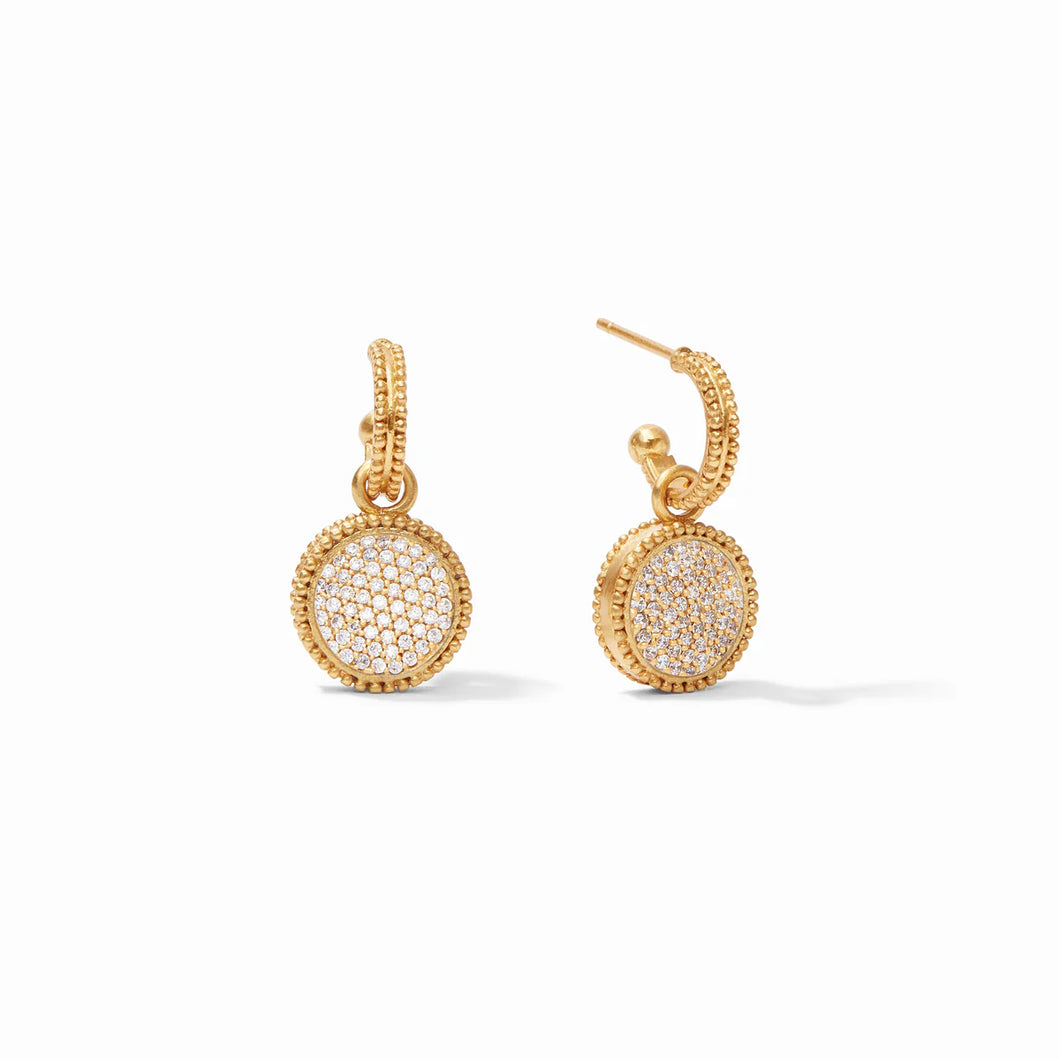 Julie Vos: Fleur-de-Lis Hoop & Charm Earring C