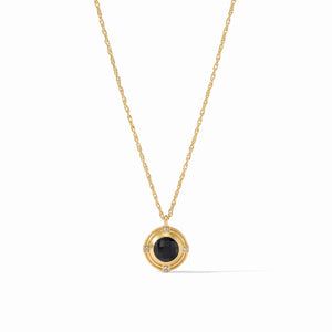 Julie Vos: Astor Solitaire Necklace in Black Obsidian C