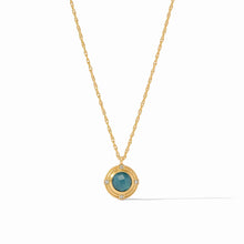 Load image into Gallery viewer, Julie Vos: Astor Solitaire Necklace in Iridescent Peacock Blue C
