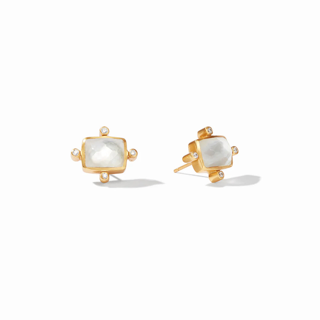 Julie Vos: Clara Studs in Clear Crystal C