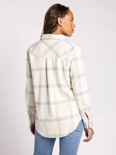 Load image into Gallery viewer, Thread and Supply: Gracelyn Shirt in Cream Aqua Mist Plaid
