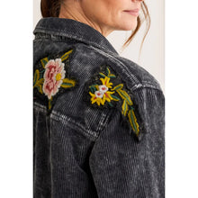 Load image into Gallery viewer, Tribal: Shacket with Back Embroidery in Black
