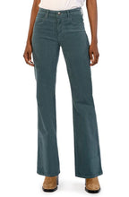 Load image into Gallery viewer, Kut: Ana Corduroy High Rise Fab AB Flare in Lagoon
