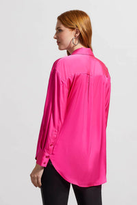 Tribal: Drop Shoulder Shirt in Fuchsia Pink