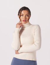 Load image into Gallery viewer, Glyder: Couture Rib Turtle Neck in Oat Milk
