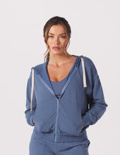 Load image into Gallery viewer, Glyder: Vintage Oversized Zip Up in Washed Blue
