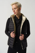 Load image into Gallery viewer, Joseph Ribkoff: Gold/Black Reversible Vest
