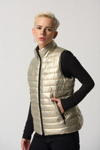 Joseph Ribkoff: Gold/Black Reversible Vest