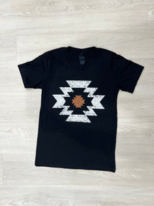 Texas True Threads: Durango Aztec Tee in Black